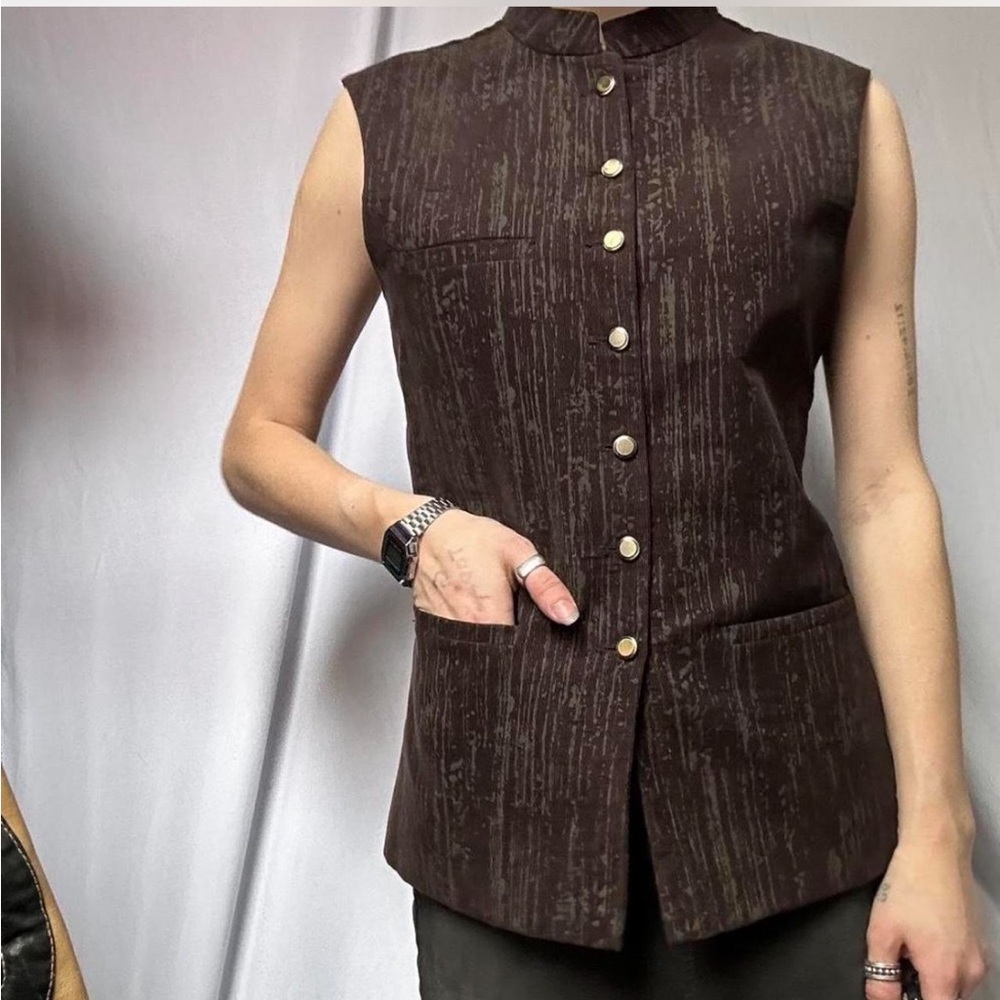 BROWN CYBER SHIRT VEST